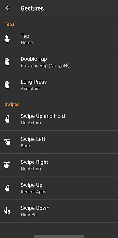 Navigation Gestures