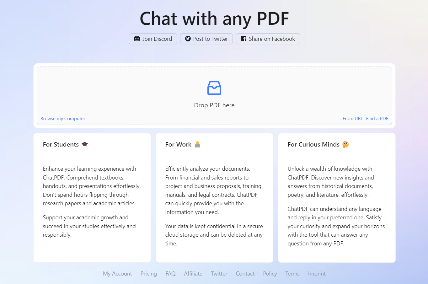 ChatPDF - 与你的本地PDF文件聊天